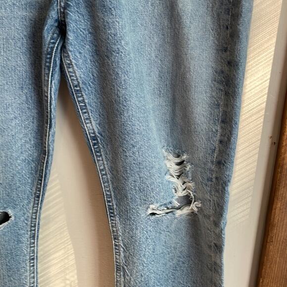 AGOLDE Jamie High Rise Classic Ripped Cotton Jeans - Picture 5 of 15